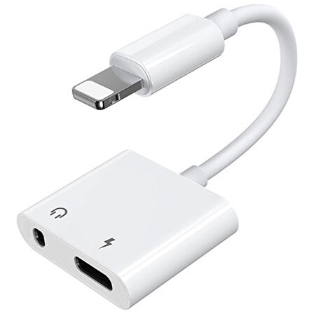 İPhone-3.5mm Kulaklık Ve Şarj Dönüştürücü Başlık Adaptör Kablo