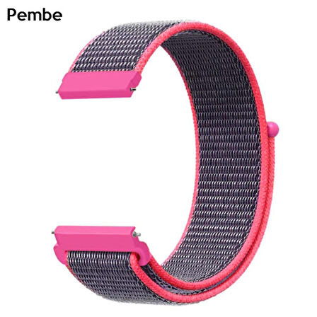 20MM Galaxy Watch 42MM- Active 1-2- S2 Classic Kayış Kordon Nylon Loop