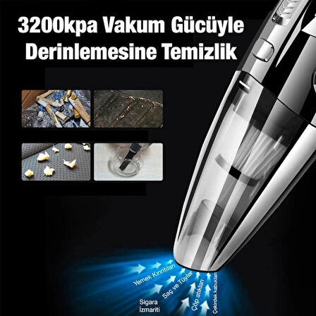 Enraco R-6053 Kablosuz Güçlü El Araç-Ev Süpürgesi Kuru Islak 29000-31000rpm