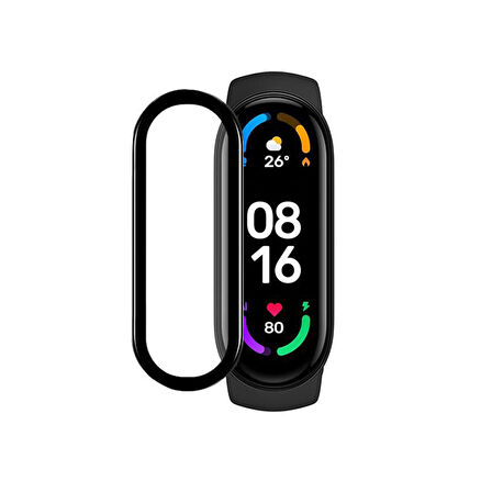 Xiaomi Mi Band 6 Ekran Koruyucu 3D Kavisli Full Kaplama Pmma