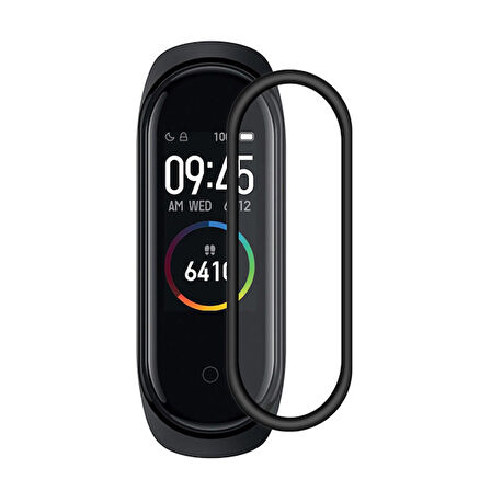 Xiaomi Mi Band 6-Mi Band 5 3D Kavisli Full Kaplama Koruyucu