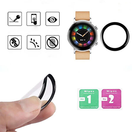 Honor Magic Watch 2 42mm 3D Kavisli PMMA Cam Ekran Koruyucu