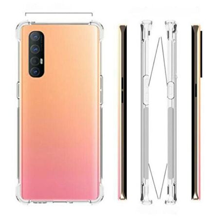 Oppo Reno 3 Pro Anti-Drop Darbe Emici Silikon kılıf Shockproof kılıf ŞEFFAF