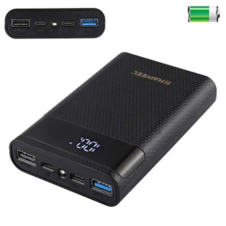 Ally Diy 50000 mAh Hızlı Şarj Powerbank Siyah Çizgili