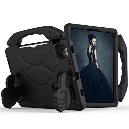 Ally İPAD PRO 11 (2021-2020-2018) Air 4. Nesil 10.9  Kılıf Eva Çocuk Shockproof Standlı Taşınabilir