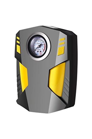 12v Taşınabilir Hava Pompası Kompresör Araç Lastik Şişirme Ve Tamir Seti Siyah