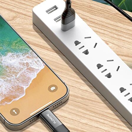 Floveme 4in1 USB To Type C -Type to Type Kablosu+iPhone Başlık USB 1M SİYAH