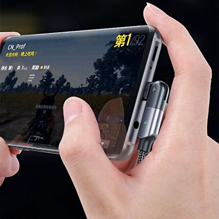 ALLY 60W UsB Type-C Pd Hızlı Şarj Kablosu 2metre Döner Başlıklı Kablo SİYAH