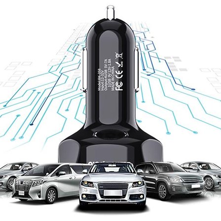 USLİON QC3.0 4- Port Çıkışlı Çoklu Usb Araç Şarjı Şarj Aleti