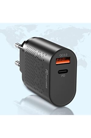 Uslion USB 18 Watt Hızlı Şarj Aleti Siyah