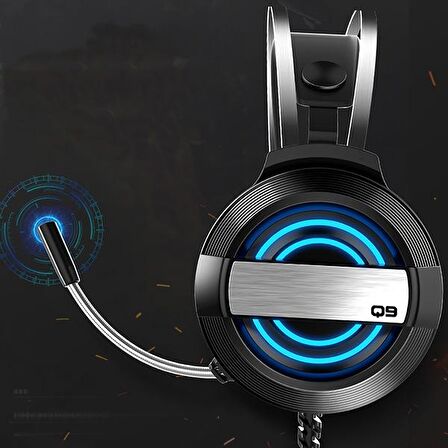 ALLY MC Q9 RGB Led Usb 7.1 Profesyonel Gaming Oyuncu Kulaklığı SİYAH