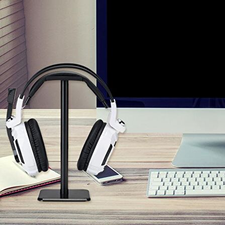 ALLY Alüminyum Oyuncu Kulaklık Standı Gaming Headphone Stand SİYAH