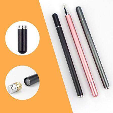 ALLY VERS2 Universal Stylus kapasif Tablet Telefon Dokunmatik Kalem SİYAH