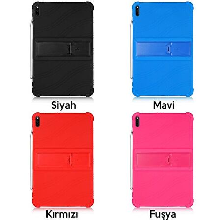 ALLY Huawei MatePad Pro 10.8 İnç Standlı Silikon Kılıf SİYAH