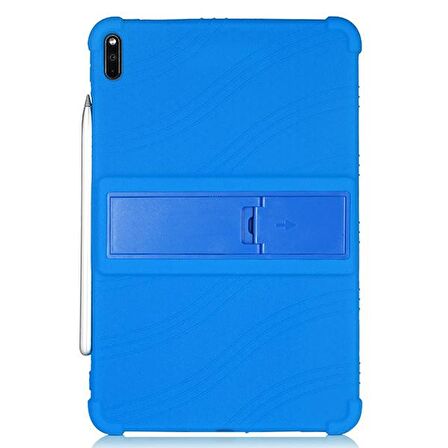 ALLY Huawei MatePad Pro 10.8 İnç Standlı Silikon Kılıf MAVİ