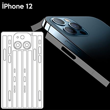 İPhone 12 6.1 Hidrojel Hayalet Yan Alt Üst Kamera Kaplama Film ŞEFFAF