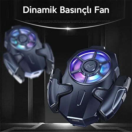 MEMO AK03 Çok fonksiyonlu Ayarlanabilir Joystick Tetik Gamepad Soğutucu RGB SİYAH