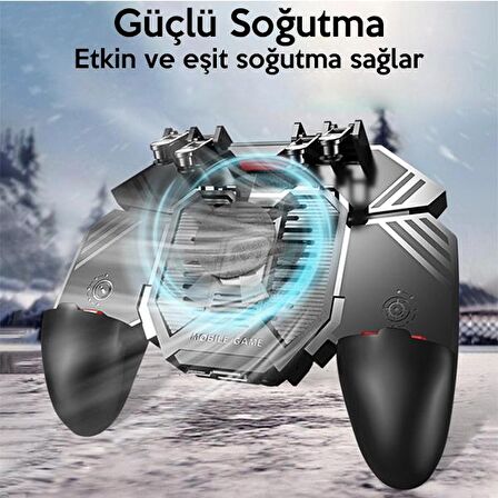 MEMO AK77 1200 mAh Fanlı Dört Tetik Mobil Oyun Aparatı - Pubg( Memo) SİYAH