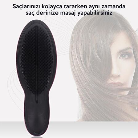 EZERE Siyah Saç Açma Ve Tarama Fırçası Saç Tarağı SİYAH