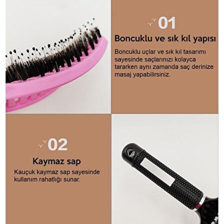 EZERE Detangle Saç Açma Ve Tarama Fırçası Saç Tarağı PEMBE