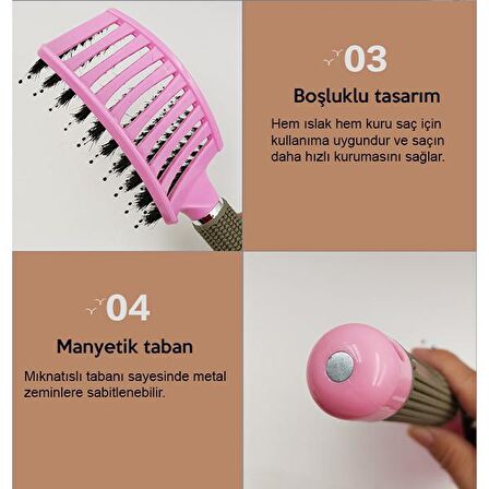 EZERE Detangle Saç Açma Ve Tarama Fırçası Saç Tarağı PEMBE