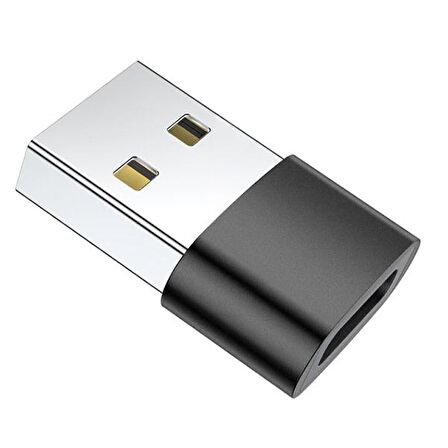 ALLY USB to Type-C Dişi Çevirici Dönüştürücü Adaptör SİYAH