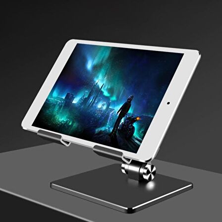 Ally MT134 Alüminyum Masaüstü Ayarlanabilir Tablet Tutucu Masa Standı FÜME