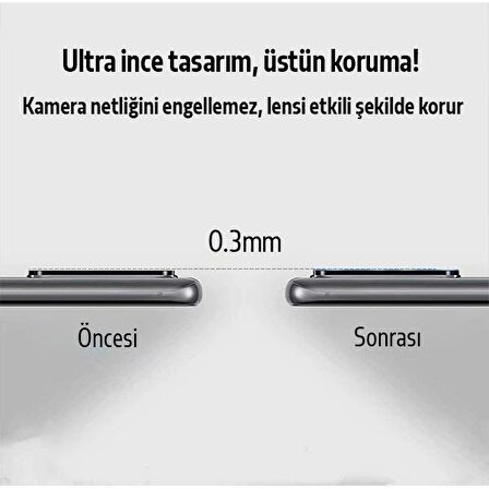 Sm Galaxy A12-a42 Tempered Cam Kamera Koruyucu Şeffaf