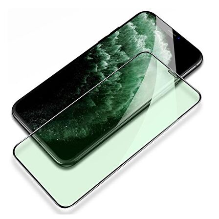 ALLY İPhone 11 -XR Anti -Blue Green Light Göz Korumalı Tempered Full Ekran Koruyucu SİYAH