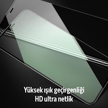 ALLY İPhone 11 -XR Anti -Blue Green Light Göz Korumalı Tempered Full Ekran Koruyucu SİYAH