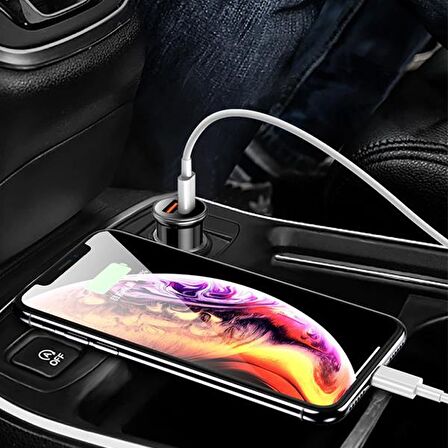 ALLY 20W PD Type-C USB Çıkış Hızlı Araç Çakmak Şarj Cihazı SİYAH