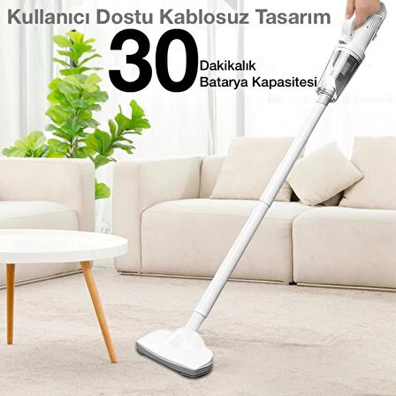 Ezere 120 W Şarjlı Dikey Süpürge