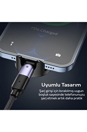 KUULAA Universal Mıknatıslı Standlı Cep Telefon Araç Tutucu Aluminum SİYAH