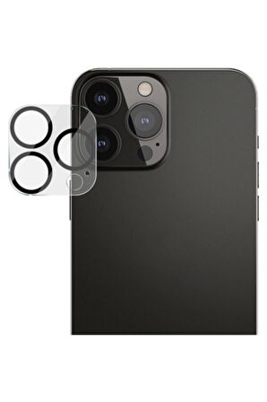 Iphone 13 Pro-13 Pro Max Uyumlu 3d Full Tempered Glass Cam Kamera Koruyucu Şeffaf