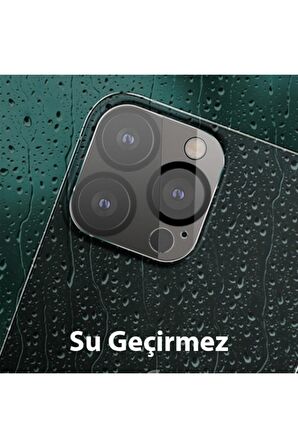 Iphone 13 Pro-13 Pro Max Uyumlu 3d Full Tempered Glass Cam Kamera Koruyucu Şeffaf