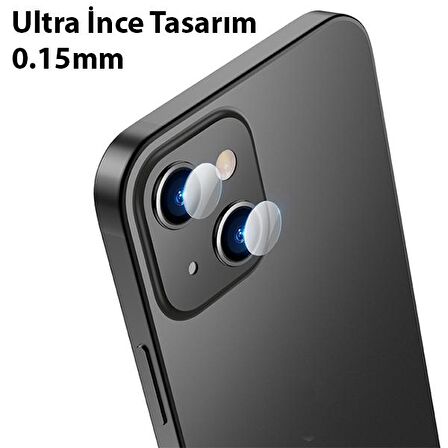 ALLY İPhone 13-13 Mini Tempered Glass Cam Kamera Koruyucu