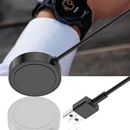 Haylou LS04 RS3 USB Manyetik Akıllı Saat Şarj Kablosu (Siyah)