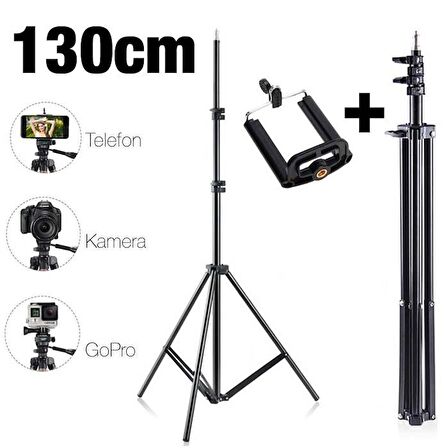 130 cm Işık Ayağı Tripod Standı 3 Ayaklı Tripod Işık Ayağı 1.3 m