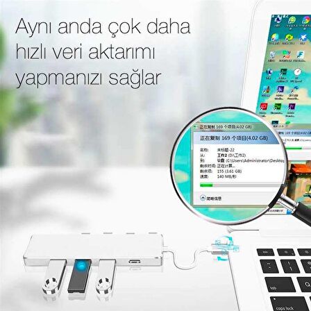 ALLY 5 in 1 Type C Dönüştürücü 4 Usb Portlu Adaptör Hub Çoklayıcı