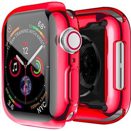 Ally Apple Watch Uyumlu 7 45MM 360 Koruma Ultra Slim Silikon Kılıf