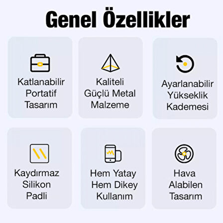 ALLY MC LS515 Yükseklik Ayarlı Dizüstü Laptop Notebook Standı