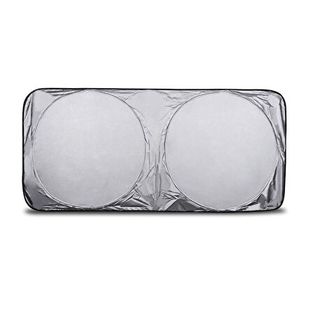 Araç Oto Ön Cam Çift Daireli Gümüş Kaplama Güneş Kalkanı Branda