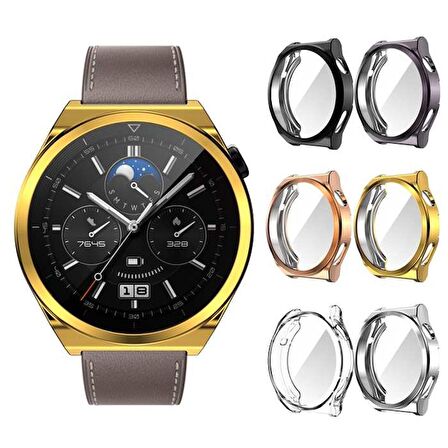 Huaewei Watch GT 3 Pro 43mm Kılıf 360 Full Koruma Ultra İnce Silikon Kılıf