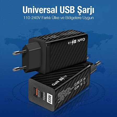 Ally PD Type-C 65 Watt Hızlı Şarj Aleti Siyah
