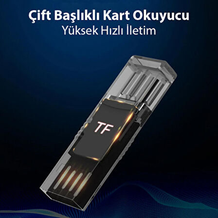 ALLY Type-c Usb C Micro TF Kart Okuyucu - Telefon Tablet Pc-Laptop Bellek Kart Okuyucu