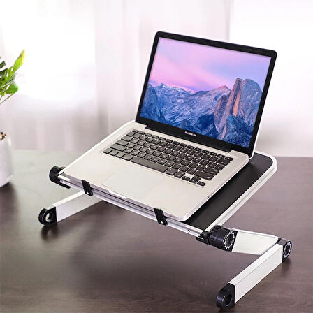 Ally YL-805 Katlanabilir Fanlı Dizüstü Laptop Standı SİYAH