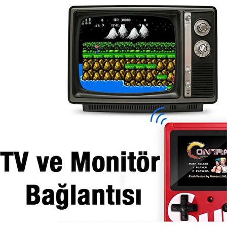 Sup 400 Nostalji Oyunlu Taşınabilir Retro Mini Atari Gameboy ALL-36165