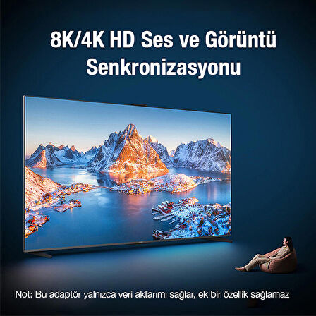 ALLY 100W 20Gbps Düz Model Type-C Uzatma Adaptörü Type-C Çevirici