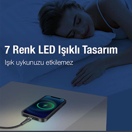 Led Işıklı 27W Type-C To iPhone Lightning Hızlı Şarj Kablosu 1m