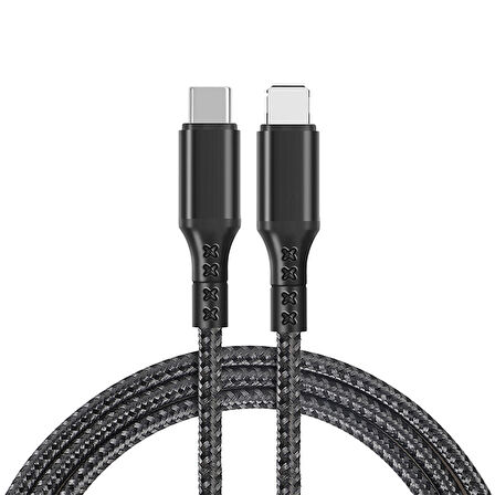 27W Type-C To iPhone Lightning Süper Hızlı Data ve Şarj Kablosu 1mt
